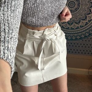 White Belted Skirt